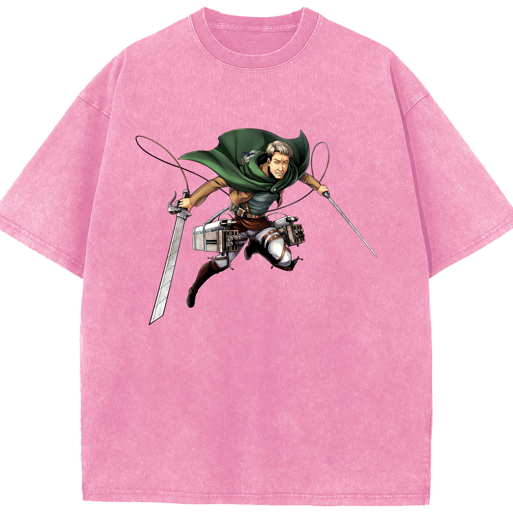 （画像用） 進撃の巨人 Attack on Titan 綿100% ヴィンテージ風 半袖Tシャツ（フロントプリント）
